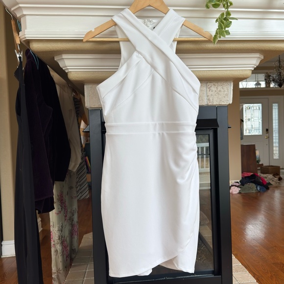 Lulus Dresses & Skirts - Lulus White Halter Tulip Mini Dress Medium NWOT Bridal
